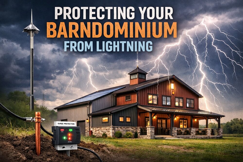Protect barndominium from lightning