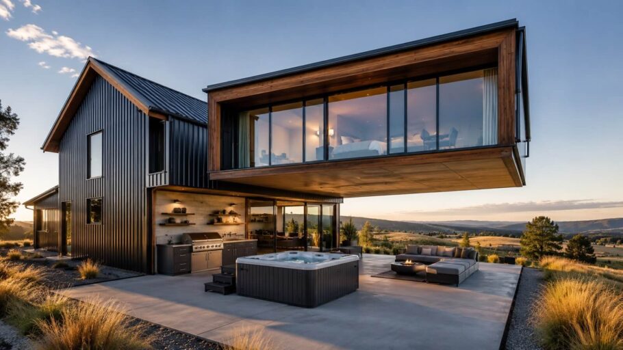 modern barndominium